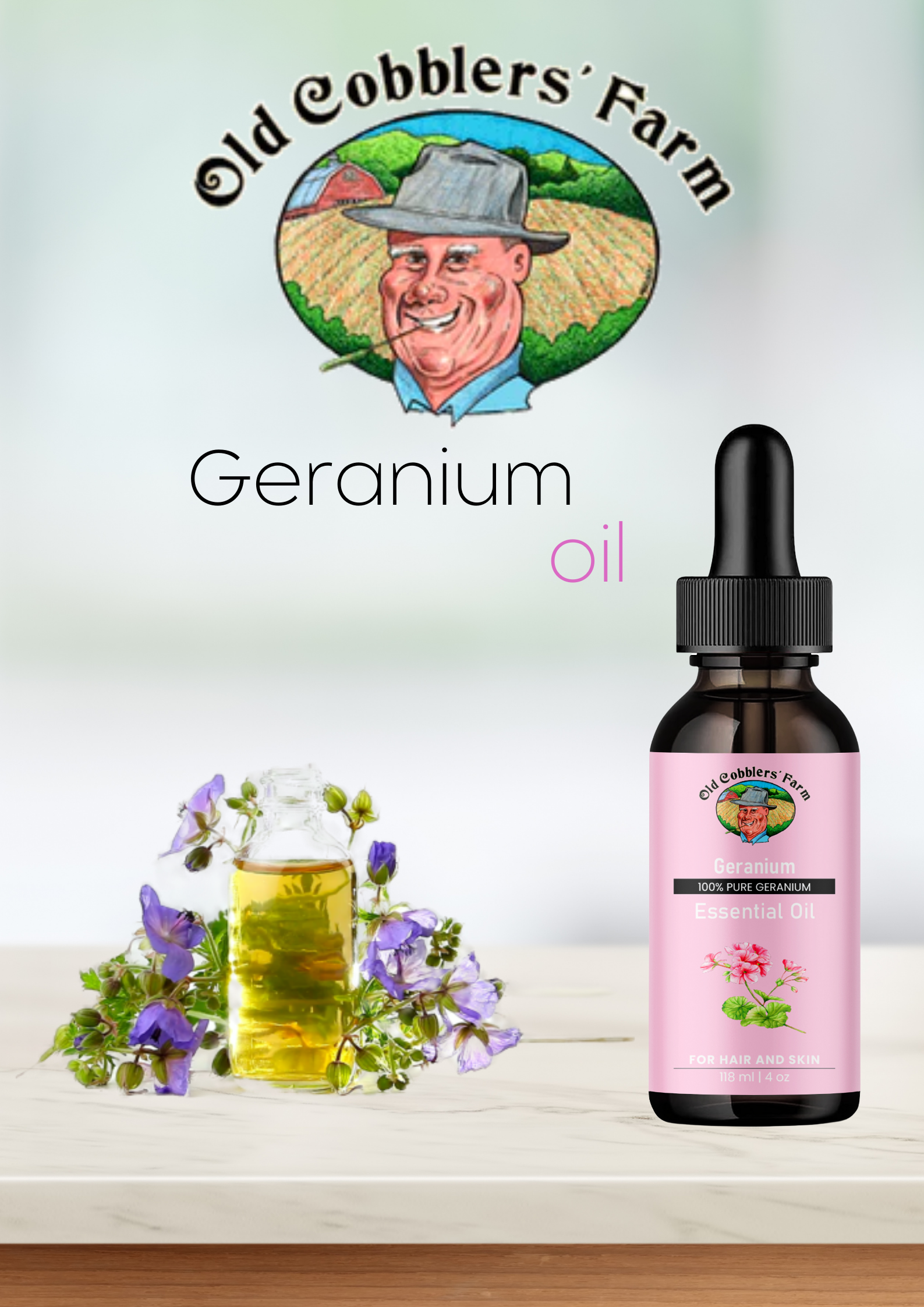 Geranium Essential Oil by Old Cobblers Farm