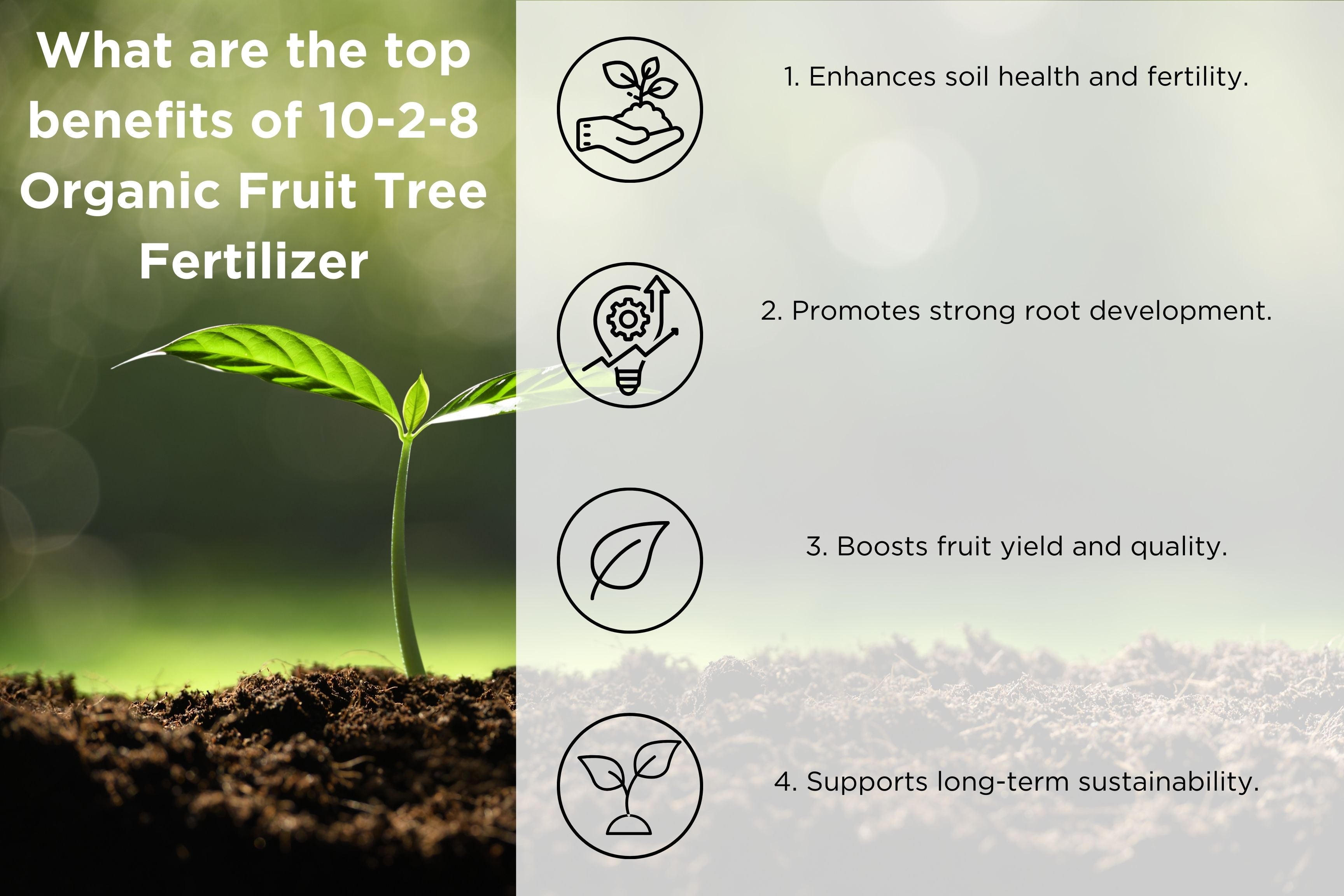 10-2-8 Organic Fruit Tree Fertilizer - Enhanced Root & Yield, Slow-Release, For All Trees, Boosts Soil-Gardeners Choice by Old Cobblers Farm