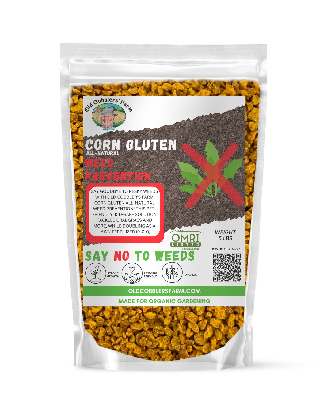 Corn Gluten All-Natural Weed Prevention by Old Cobblers Farm